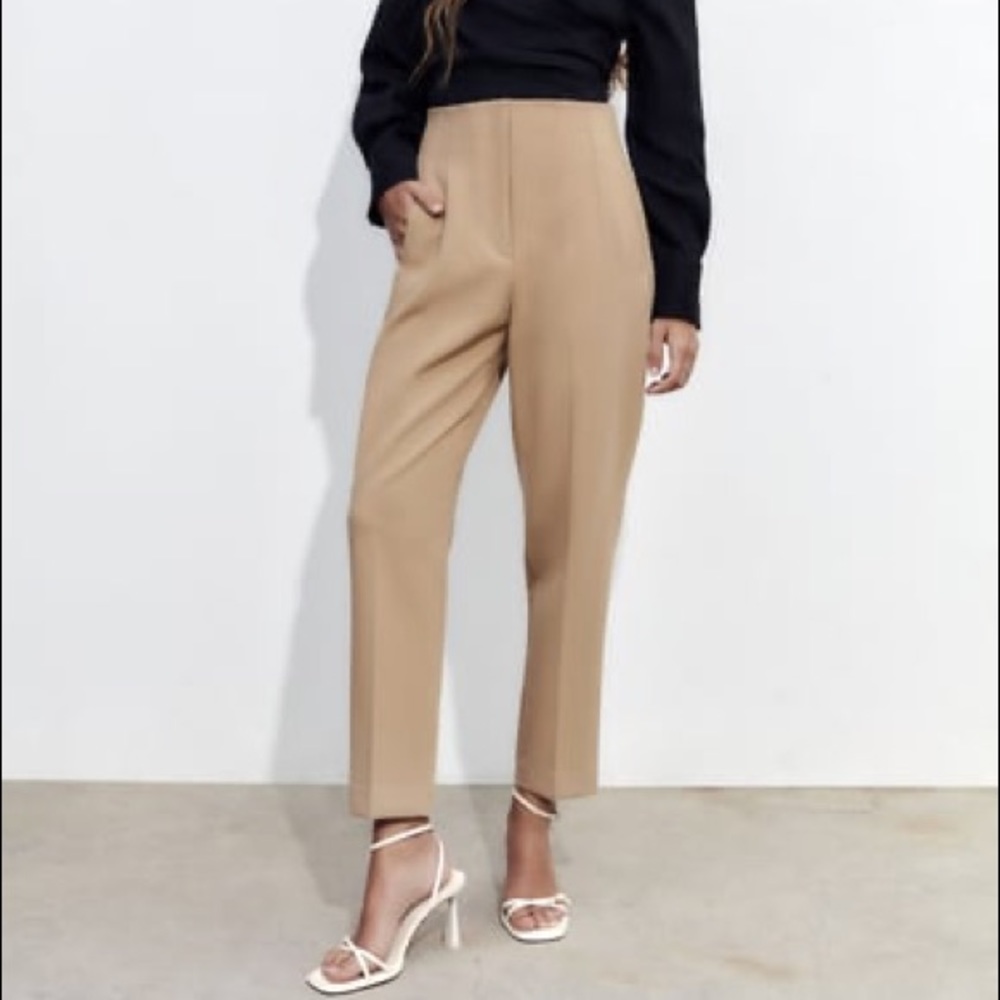 ZARA Tan Pants - Picture 1 of 3